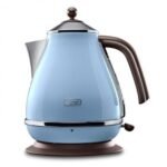 DELONGHI Icona Vintage Bouilloire électrique 1,7L 2000w sans fil acier inoxydable/bleu