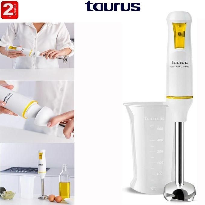 1 (12) Taurus Mixeur plongeant 750w avec bras et lames en acier inoxydable 2 ans de garantie – Image 1