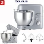 Taurus Robot pétrin multifonctions silver Compact 1400w Bol 5 L inox 2ans de garantie