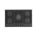 Schneider Plaque de cuisson à gaz encastrable en verre dur noir qualité prémium 5 feux 90cm Grilles en Fonte renforcée allumage électrique sécurité par thermocouple