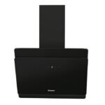 Candy hotte de cuisine décorative mural en verre noir tactile lampe led 60cm silencieuse