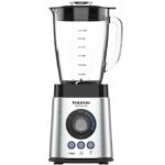 Taurus Blender power total 2000w en inox avec bol en verre 2,2L 2 vitesses+turbo 3 fonctions turbo,glace pilée,smoothie