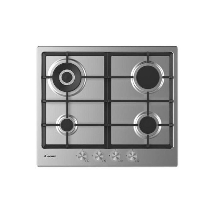1 (34) Candy Table de cuisson plaque à gaz encastrable 60cm inox 4 Feux grilles en fonte Sécurité – Image 1