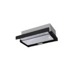 Schneider Hotte télescopique noir mat 60 cm avec filtre aluminium et filtre à charbon