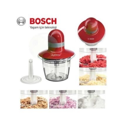 Bosch MINI HACHOIR MMR08R2 ROUGE 400W Couteau inox multifonction