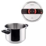 Taurus Cocotte minute autocuiseur super rapide en acier inoxydable 6L ouverture click clack 5 systèmes de sécurité compatible tous feux