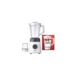 Taurus Blender mixeur puissant de 1300w avec bol en verre 1,5L et un mini hachoir + un bol 1,5L en plastique suplementaire 2 vitesses+pulse