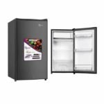 Roch Mini réfrigérateur minibar avec petit congélateur 102L avec serrure idéal pour chambre et bureau lampe intérieur couleur gris foncé