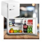 Midea Mini réfrigérateur Minibar Blanc 47L design avec petit compartiment congélateur idéal pour chambre