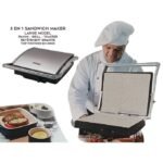TATCH Panini Grill 3en1 Inox revêtement céramique Antiadhésif 1800w Ouvrable 180°