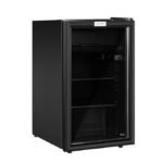 Unionaire Mini réfrigérateur minibar avec petit congélateur 90L net avec porte vitrée transparente et commandes tactile, idéal pour chambre et bureau, lampe intérieur couleur noir – Image 2