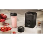 Haier Blender puissant à 6 lames bol en verre 2L + bol à smoothie 3 programmes 6 vitesses – Image 2