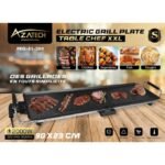 AZATECH Plaque à grillade plancha barbecue électrique XXL 90cm anti-adhésive thermostat réglable 2000w