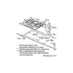 Bosch Table de cuisson plaque à gaz encastrable en acier inoxydable ,75cm ,5 feux dont un Wok ,grilles en fonte renforcée ,sécurité – Image 2