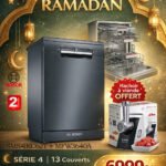 BOSCH Pack lave vaisselle Noir Série4 + Hache viande CompactPower 1600w