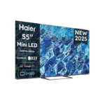 HAIER Smart TV 55" MINI LED 4K UHD 120HZ Google TV, Bluetooth & Wi-Fi