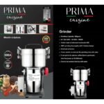 Prima Moulin à épices broyeur professionnel Haute vitesse multifonctions broyeur d'herbe Électrique 500G en acier inoxydable à 3 lames moteur 100% cuivre très puissant 1800W