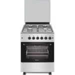 CANDY Cuisinière 60*60 avec minuterie inox semi-fonte