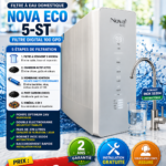 Filtre à Eau NOVA ECO 100 GPD – Osmose Inverse 5 Étapes – Installation Gratuite + Garantie 2 Ans