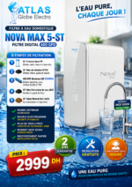 NOVA MAX 5-ST Filtre à Eau Digital 400 GPD – Osmose Inverse – Installation Gratuite