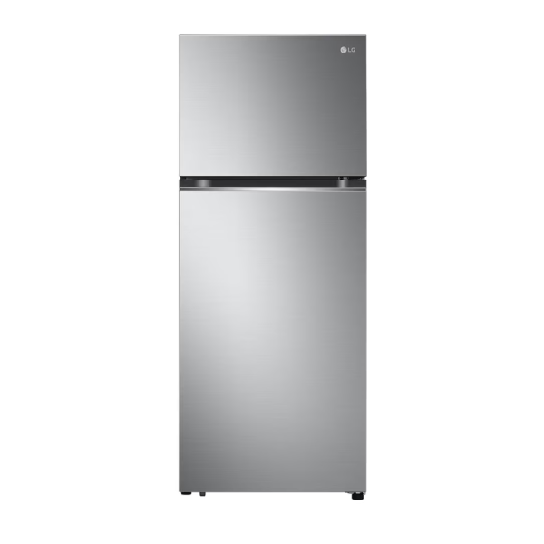 -refrigerateur-lg-top-freezer-423l-smart-inverter-linear-cooling-door-cooling-gr-b460plgb LG Réfrigérateur 2 portes - Smart - Inverter - Silver - No Frost - Congélateur en haut - 395L - 70 x 176 x 68Cm – Image 1