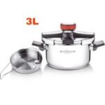 schlëizer cocotte minute clipso automatique 3l en inox ,ouverture clik-clak , systéme de sécurité ,apte pour tout type de feu