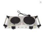 Bonomi Plaque chauffante électrique 2 feux 2500W rechaud en inox CH2050AS