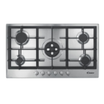 CANDY PLAQUE A GAZ ENCASTRABLE 90CM INOX 5F FONTE SECURITE