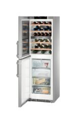 Liebherr SWTNes 4285 PremiumPlus Combiné pose libre avec compartiment cave à vin et IceMaker et congélateur - cm. 60 h 185 - lt. 327 - 48 bouteilles - acier inoxydable