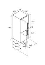 Liebherr SWTNes 4285 PremiumPlus Combiné pose libre avec compartiment cave à vin et IceMaker et congélateur - cm. 60 h 185 - lt. 327 - 48 bouteilles - acier inoxydable – Image 2
