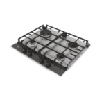 HAIER PLAQUE A GAZ ENCASTRABLE INOX/NOIR 4F FONTE SECURITE 60CM SERIE2