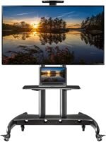 Schneider Support tv sur Pied à roulettes réglable meuble pour TV 55 – 90 pouces – Image 4