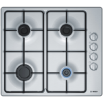 BOSCH PLAQUE A GAZ ENCASTRABLE 4FEUX SECURITE INOX EMAILLE