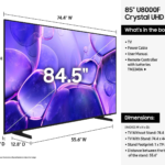 Samsung Crystal UHD 85U8000F 85 pouces - 4K HDR10+, One UI (Tizen) & Design MetalStream