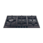 HAIER PLAQUE A GAZ ENCASTRABLE 90CM VERRE NOIR 5F 1LATERAL FONTE SECURITE SERIE6