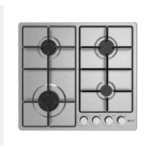 Royal Table de cuisson plaque à gaz encastrable 60cm inox 4 Feux grilles en émaillé allumage intégré